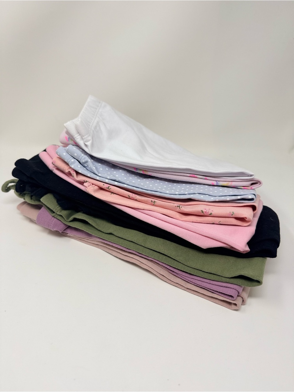 Girls Leggings & Capri Bundle – Size 5-7Y, 10 pieces